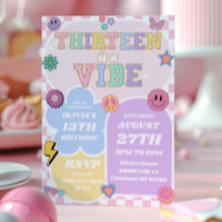 Thirteen Is A Vibe Patch 13th Birthday Party