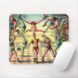 Thirteen Men Doing Acrobatics Mouse Mat