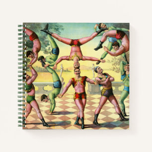 Thirteen Men Doing Acrobatics Notebook