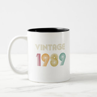 thirteen years old 30th Birthday Gift Vintage 1989 Two-Tone Coffee Mug