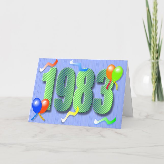 Thirtieth Birthday 1983 Card (Front)