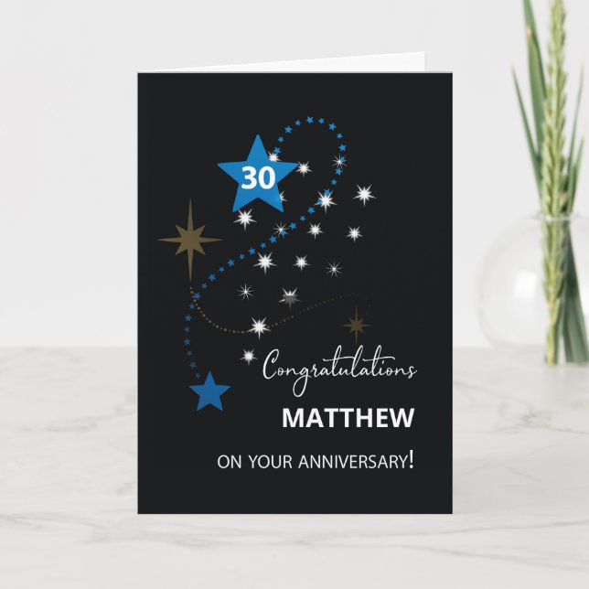 Thirtieth Employee Anniversary Congratulations Card (Front)