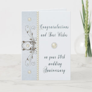 Thirtieth Wedding Anniversary Greeting Card