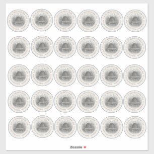 Thirty 2-inch Transparent Vinyl Honeycomb Labels