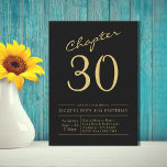 Thirty Black Gold 30th Birthday Party Invitation<br><div class="desc">Make your special day even more memorable with a one-of-a-kind personalised 30th birthday invitation! Featuring a luxurious, black and gold script font, this invite is the perfect way to invite your family and friends to join you in celebrating your special day. Printed on thick, high-quality cardstock, these invitations are designed...</div>