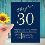 Thirty Blue Gold 30th Birthday Party Gold<br><div class="desc">Celebrate your 30th birthday in luxurious style with this personalised blue and gold foil invitation! Perfect for inviting family and friends to your birthday bash, this elegant 30th birthday invitation will set the right tone for your special celebration. This beautiful invitation will start conversations and make your guests feel like...</div>