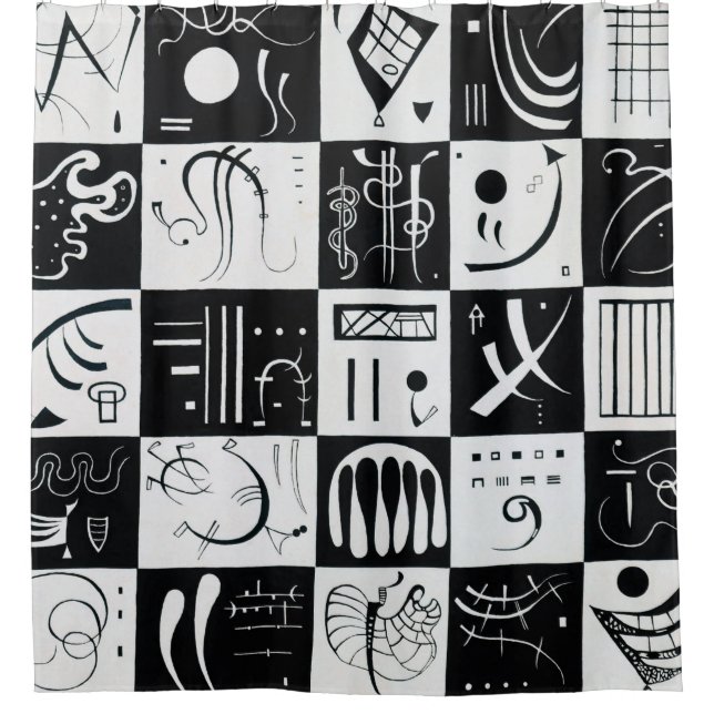 Thirty by Wassily Kandinsky Shower Curtain (Front)