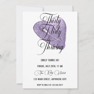 Thirty Flirty And Thirty Birthday Party Invitation