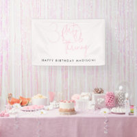 Thirty, Flirty Thriving Modern Pink 30th Birthday