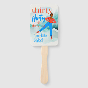 Thirty Flirty & Thriving Personalised Photo Hand Fan