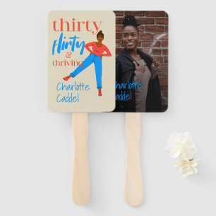 Thirty Flirty & Thriving Personalised Photo Hand Fan