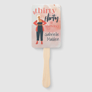 Thirty Flirty & Thriving Personalized Photo Hand Fan