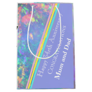 Thirty fourth Wedding Anniversary, Opal, Medium Gift Bag