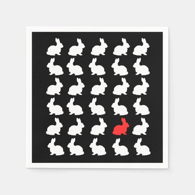 Thirty Happy Bunnies Paper Napkin (Front)