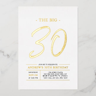 Thirty | Modern Gold Big 30th Birthday Party