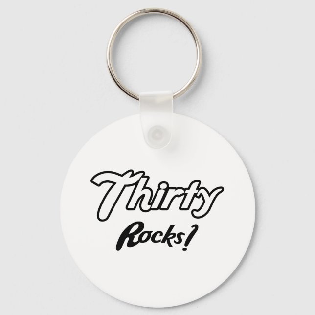 Thirty Rocks Birthday Gifts Key Ring (Front)