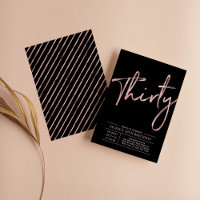 Thirty | Rose Gold & Black 30th Birthday Party