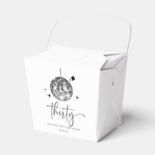 Thirty Silver Disco Ball 30th Birthday Party Favour Box
