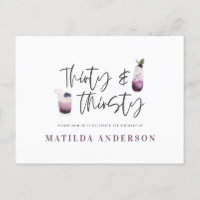 Thirty & thirsty thirtieth birthday invitation