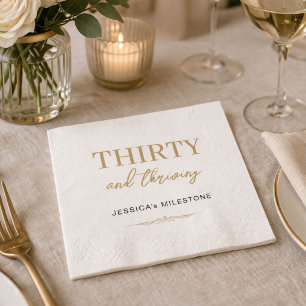 Thirty & Thriving 30th Birthday Party Napkin