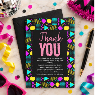 Thirty & Thriving Retro 30th Birthday Thank You Card