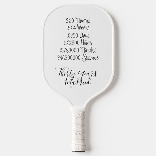 Thirty years Anniversary 30th wedding fun game Pickleball Paddle (Front)