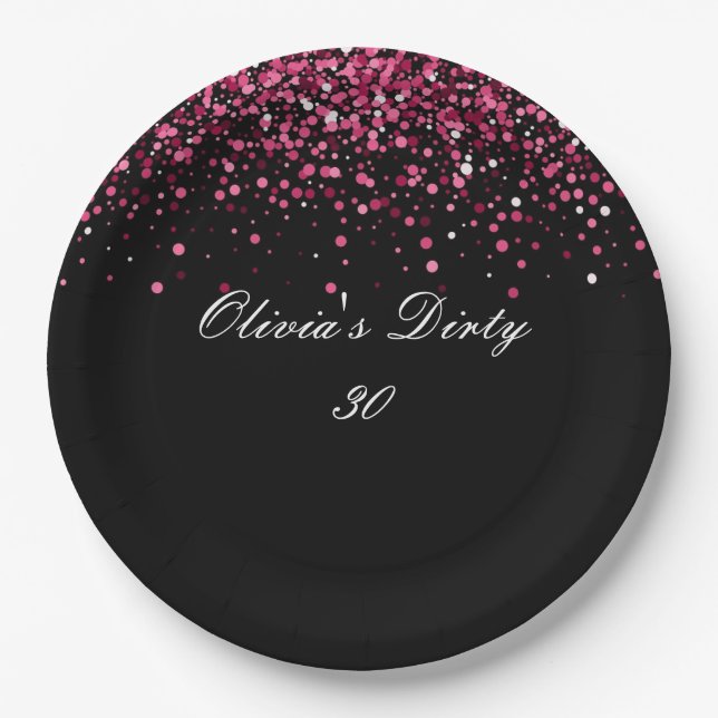 thirty years old party paper plate (Front)