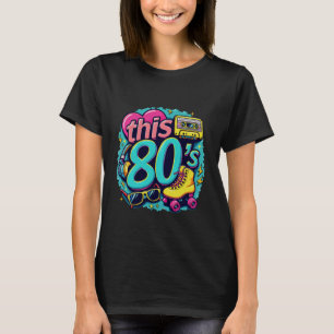 This 80u2019s Bro Retro Cassette Roller Skates Par T-Shirt