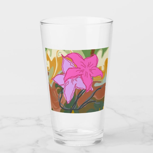 This abstract flower art design blends soft floral glass (Front)