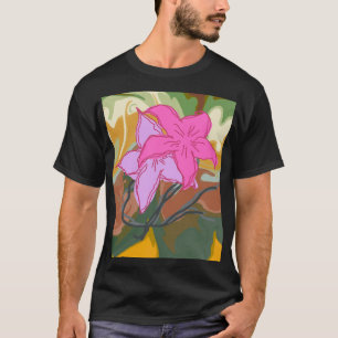 This abstract flower art design blends soft floral T-Shirt