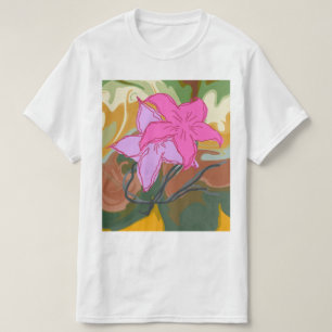 This abstract flower art design blends soft floral T-Shirt
