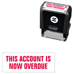 This Account Is Now Overdue Red Self-inking Stamp