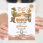 This Aint My First Rodeo 2nd Birthday Party Cowboy Invitation<br><div class="desc">This Aint My First Rodeo Birthday Party Cowboy Birthday Invitation, 
Boy Texas cactus Wild West Cowboy 2nd Birthday Rodeo Party</div>