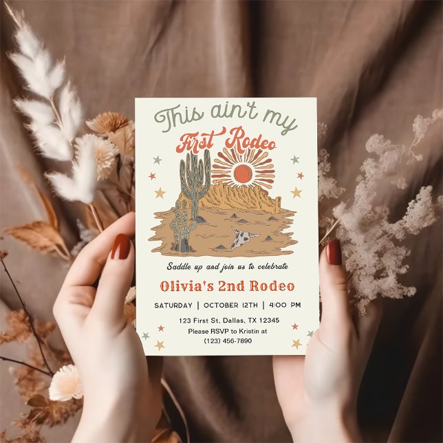 This Ain't My First Rodeo 2st Birthday Invitation (Creator Uploaded)