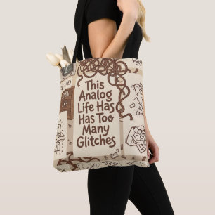 This Analogue Life Has Too Many Glitches VHS Stick Tote Bag