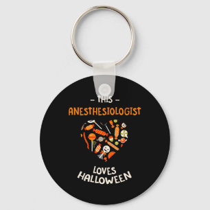 This Anesthesiologist Loves Halloween Anesthetist Key Ring