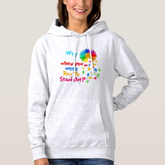 This autism spectrum disorder asd design for men w hoodie (Front)