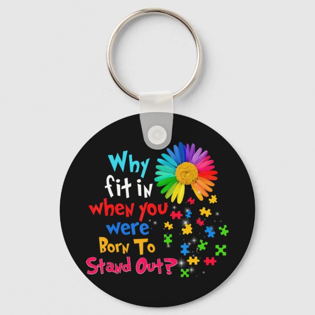 This autism spectrum disorder asd design for men w key ring (Front)