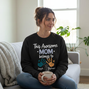 This Awesome Mum Belongs To Cosy Handprint Family Sweatshirt