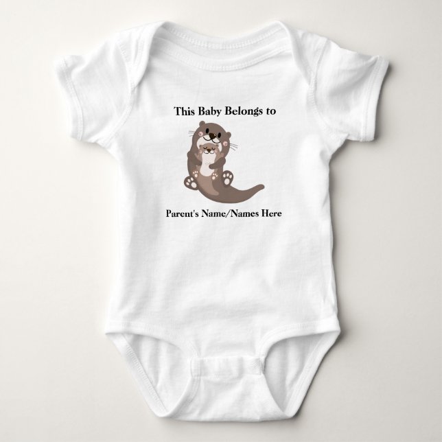 This Baby Belongs To... Cute Customizable Bodysuit (Front)