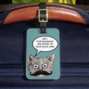 'This Baggage Belongs To' cat Luggage Tag
