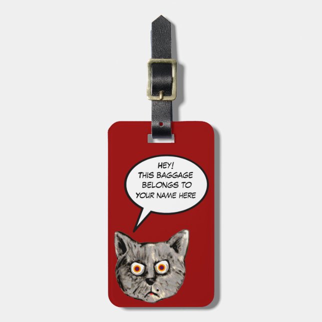 this baggage belongs to the cat luggage tag (Front Vertical)