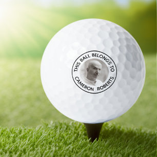 This ball belongs to name and photo golf ball