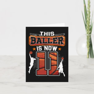 This Baller Is Now 11 Cool Basketball 11th birthda Card