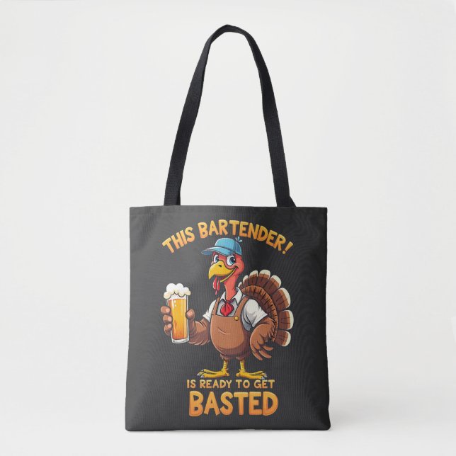 This bartender is ready to get blasted tote bag (Front)