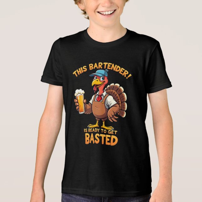 This bartender is ready to get blasted Tri-Blend shirt (Front)