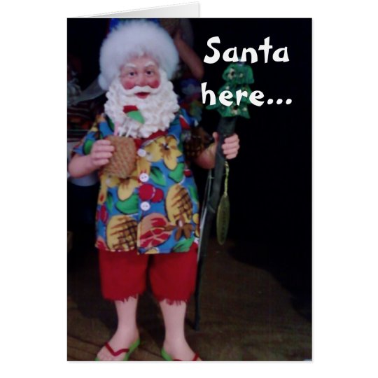 THIS BEACH SANTA HOPES CHRISTMAS IS JOLLY CARD