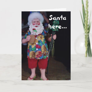 THIS BEACH SANTA HOPES CHRISTMAS IS JOLLY HOLIDAY CARD
