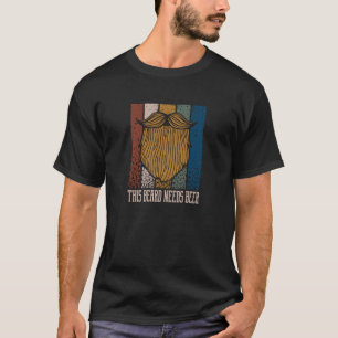 This Beard Needs Beer Drinking Humour Drinker T-Shirt