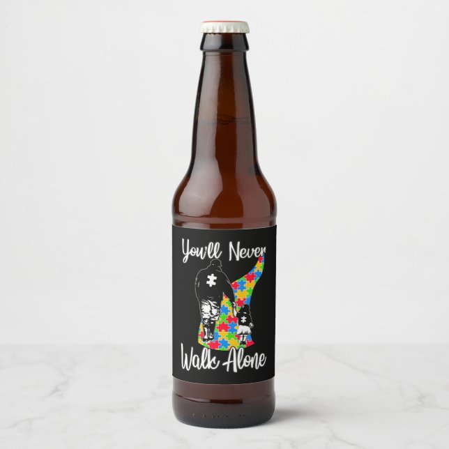 This beautiful design for a father and daughter gr beer bottle label (Front)